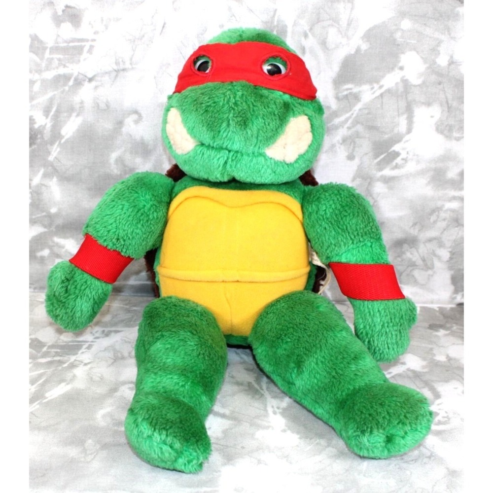TMNT Raphael Plush 15" - Teenage Mutant Ninja Turtles - Vintage 1990 Playmates
